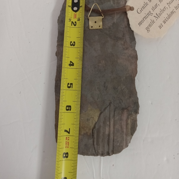 Vtge Handmade Gentle Woman, Baby & Lamb, Quiet Light Morning Star Art  on Stone - Picture 3 of 5